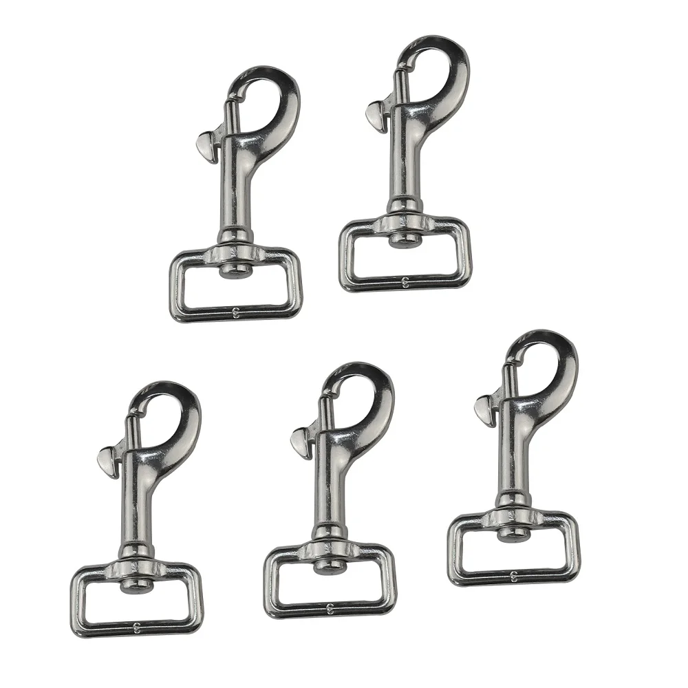 5PCS Stainless Steel 316 Swivel Eye Bolt Snap Hook Clip 59mm 66mm 73mm 80mm Rigging Lobster Claw Trigger Snap Hook For Webbing