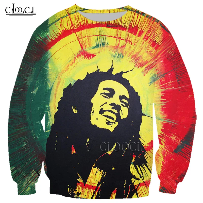 HX Singer Reggae Creator Bob Marley 3D Print Men Women Sweatshirt Fashion Hip Hop Long Sleeve Harajuku Tracksuit Drop Shipping