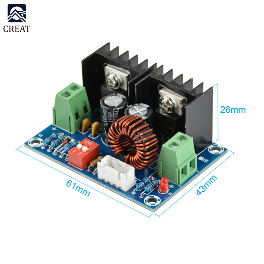 DC-DC Voltage Regulator Module 200W XL4016 Step-down Buck Board High Power 8A With External Potentiometer