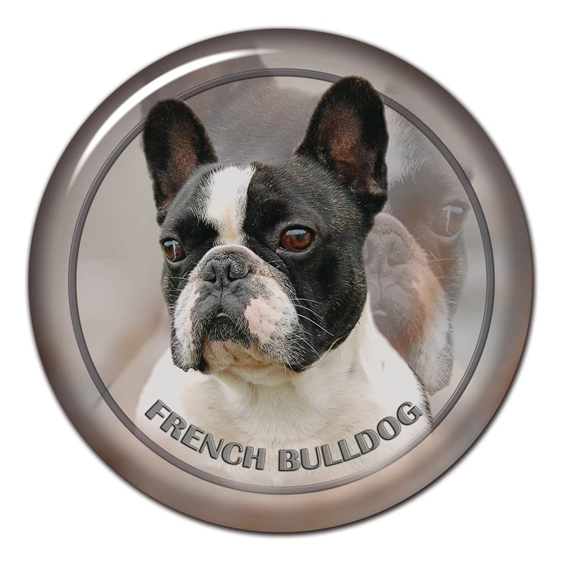 B0871 #13CM/17CM Stiker Berperekat Dekorasi Stiker Mobil Anjing Bulldog Prancis Pada Jendela Belakang Bumper Laptop