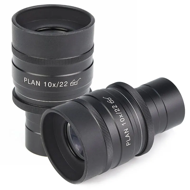 10x/22 High Eyepoint Stereo Microscope Plan Wide Field Eyepiece Diopter and Focal Distance Adjustable