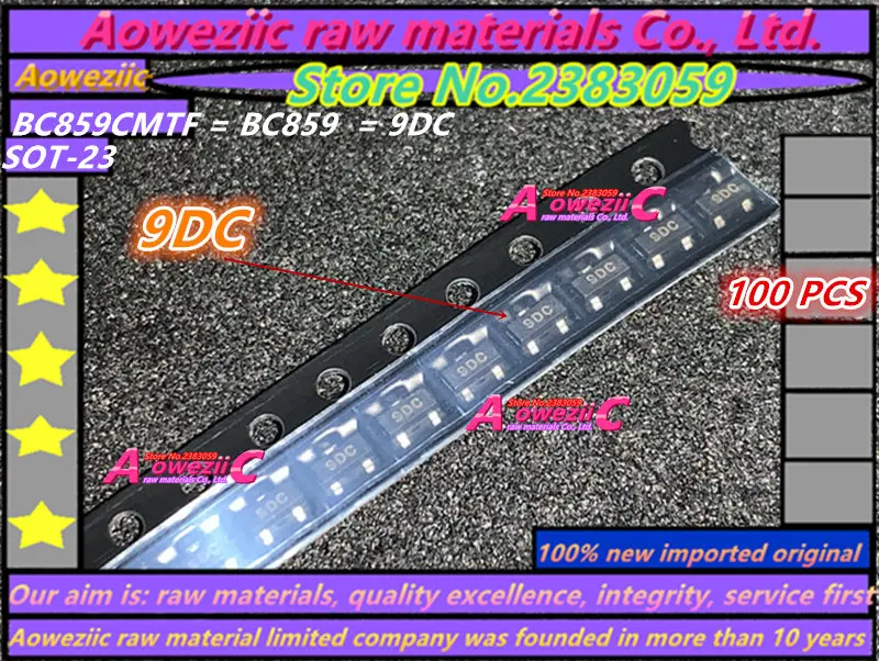 100% الجديدة المستوردة الأصلي BC857B BC857 3F BC859CMTF BC859 9DC BZX84C5V6 Z3 BZX84C6V8 Z5 FA1A4M-T1B FA1A4M L33 سوت-23