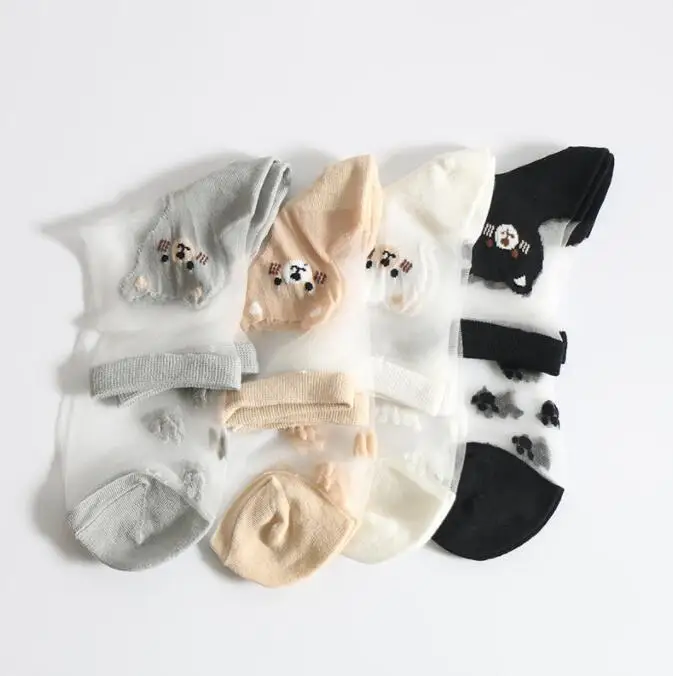 

cartoon embroidery socksNew Fashion Socks Summer Solid Hollow Out Women Soft Cute Long Socks For Women Mesh Thin Socks