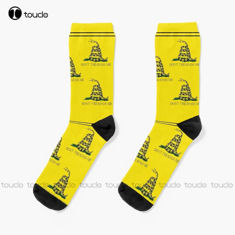 

Don'T Tread On Me Gadsden Flag Rattlesnake Socks Mens Black Socks Christmas Fashion New Year Gift Unisex Adult Teen Youth Socks