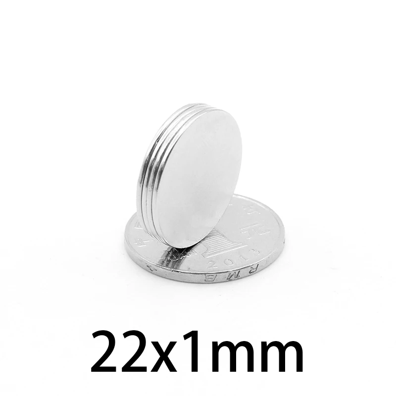 5-50pcs 22x1mm Strong Cylinder Rare Earth Magnet 22mmX1mm Fridge Round Neodymium Magnets 22*1mm N35 Magnetic 22*1