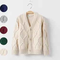 Pull en coton à manches longues pour bébés garçons, tricots d'automne pour tout-petits garçons, cardigans pour enfants, manteau de mode pour enfants Clothes2-10Y