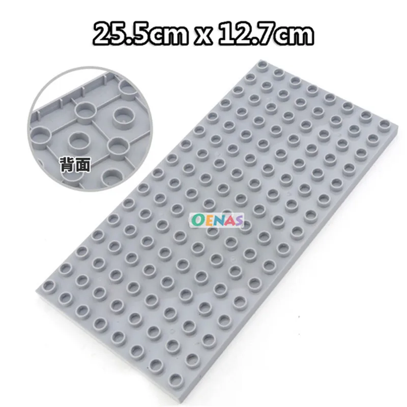 DIY 8*16 Size Block Baseplate 128 Dots Assemble Big Particle Building Block Compatible Large Educational Brick Toy for Childrens