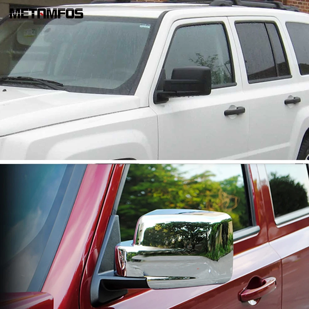 For Jeep Patriot 2007-2013 2014 2015 2016 2017 Chrome Side Door Rearview Mirror Cover Trim Protector Accessories Car Styling