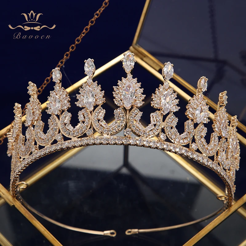 Imagem -05 - Princesa Zircon Cristal Rhinestone Tiara Rainha Coroa Festa Nupcial Casamento