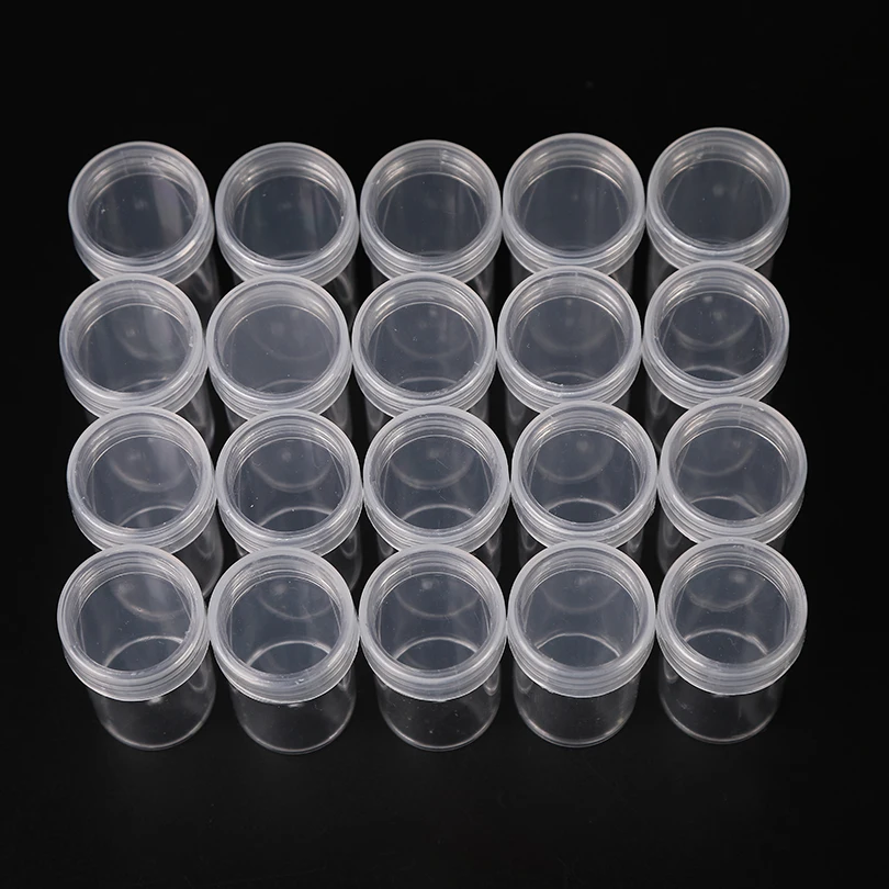 5/10/30Pcs Bottle Diamond Painting Accessories Tools Storage Container Clear Plastic DIY Bead Mosaic Storage Container Case