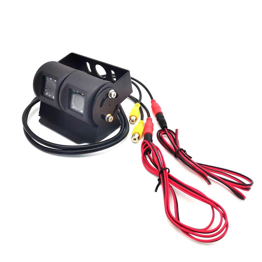 

Dual Lens Cam Truck Trailer Back Up Rear View Camera Infrared Adjustable Angle