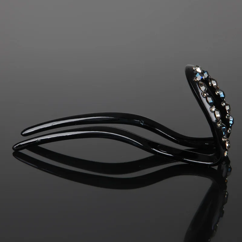 Acrylic Rhinestone U-shaped Hairpin Woman Bun Hair Hair Stick Elegant Lady Hair Accessories DIY Hair Tools Hair Fork