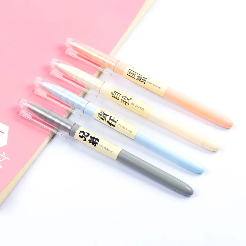 20pcs Gel Pens Cute Little Fresh Chinese Character Style Neutral Pen Student Gift Kids Writing School Supplies Korean Stationery