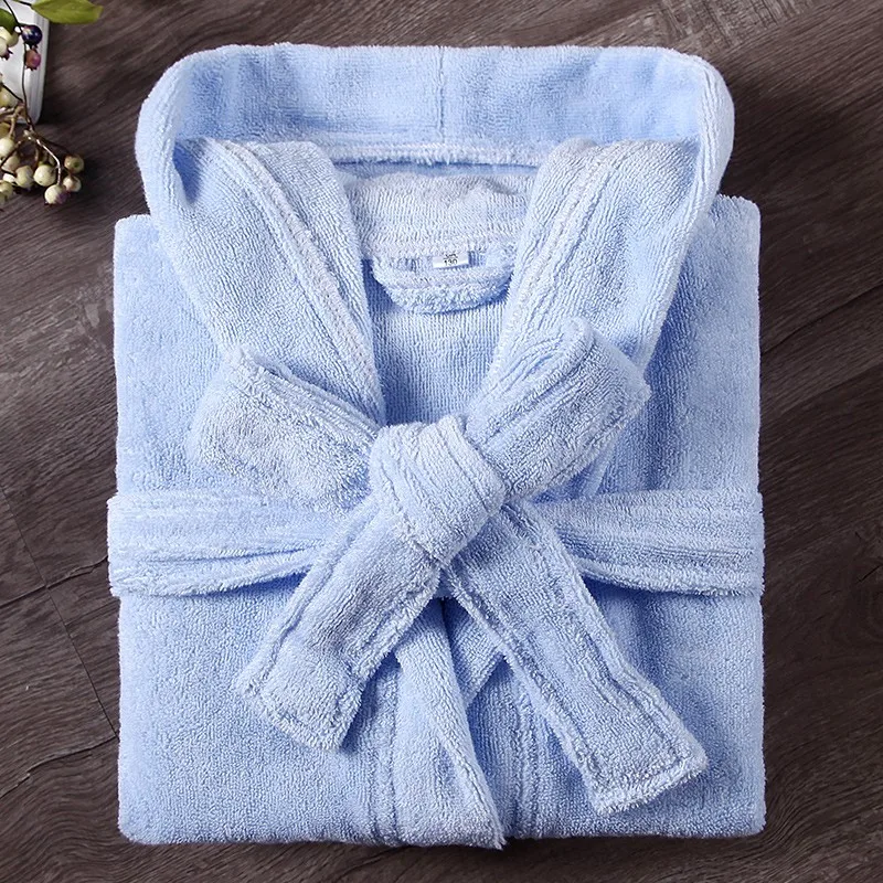 Kids Cotton Terry Bathrobe Sleepwear White Towel Nightgown Nightwear Loose Casual Hooded Robe Nightdress Child Home Clothes