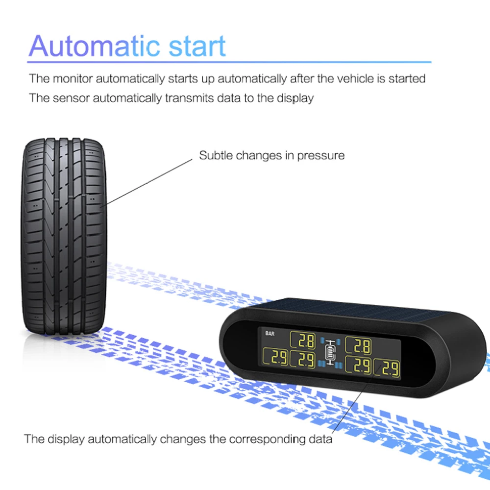 T650 Solar Bus RV Truck TPMS  Wireless Tire Pressure Monitoring System with 6 External Internal Sensors,Max 116 PSI