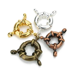 10pcs Copper Sailor Clasps Connector Fit Charm Bracelets End Clasps DIY Jewelry Making Findings Round Clavicle Necklace Clasp