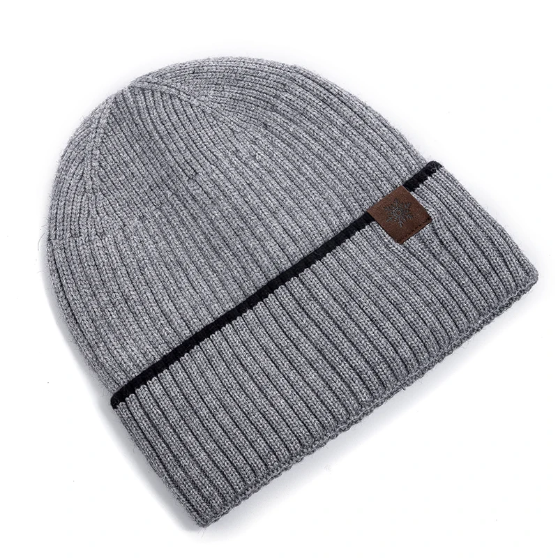 New Unisex Winter Hat Add Fleece Warm Cap Simple Design Stylish Beanie Hat For Men Women Outdoor Thicken Ski Sports Knitted Hat