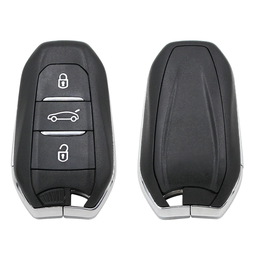 Keyless-Go 3 Buttons Smart Remote Key Fob 433MHz 4A Chip for Peugeot 208 308 508 3008 5008 with Emergency Key HU83