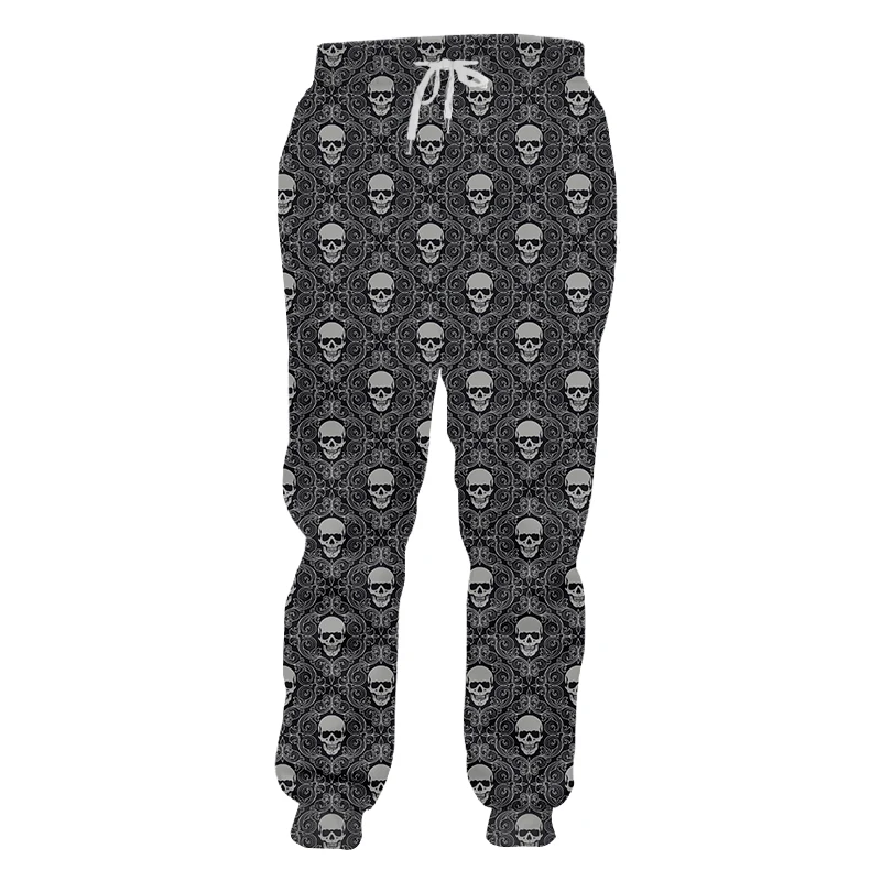 Pirate Skull Men Joggers Sweatpant 3D Floral Print Trousers Jogging Pants Men Casual Hip Hop Streetwear Sports Trousers Male 4XL