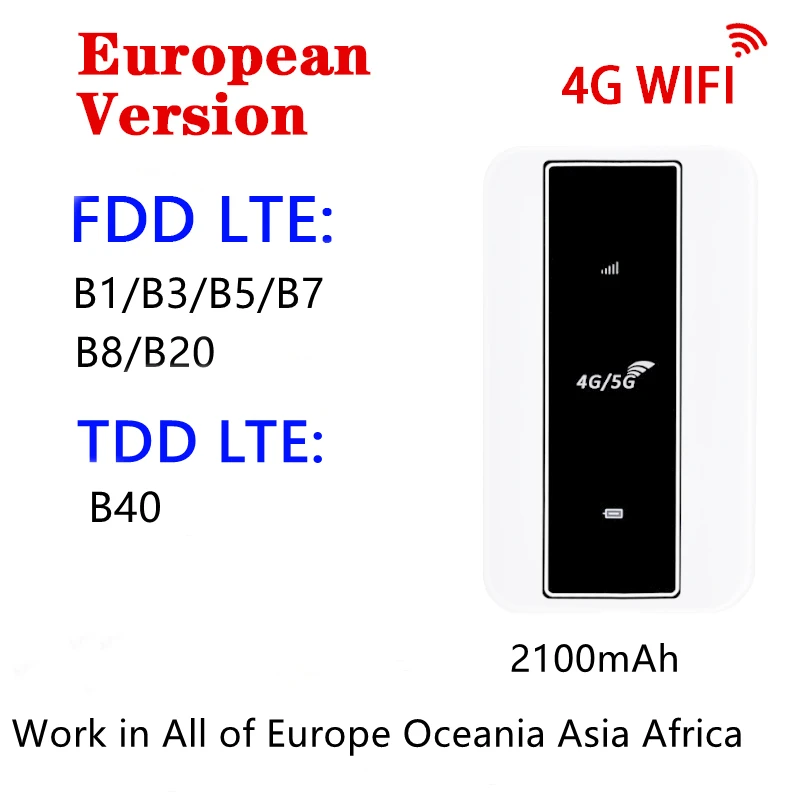 Разблокированный Мобильный Wi-Fi роутер с точкой доступа 4G LTE, беспроводной модем