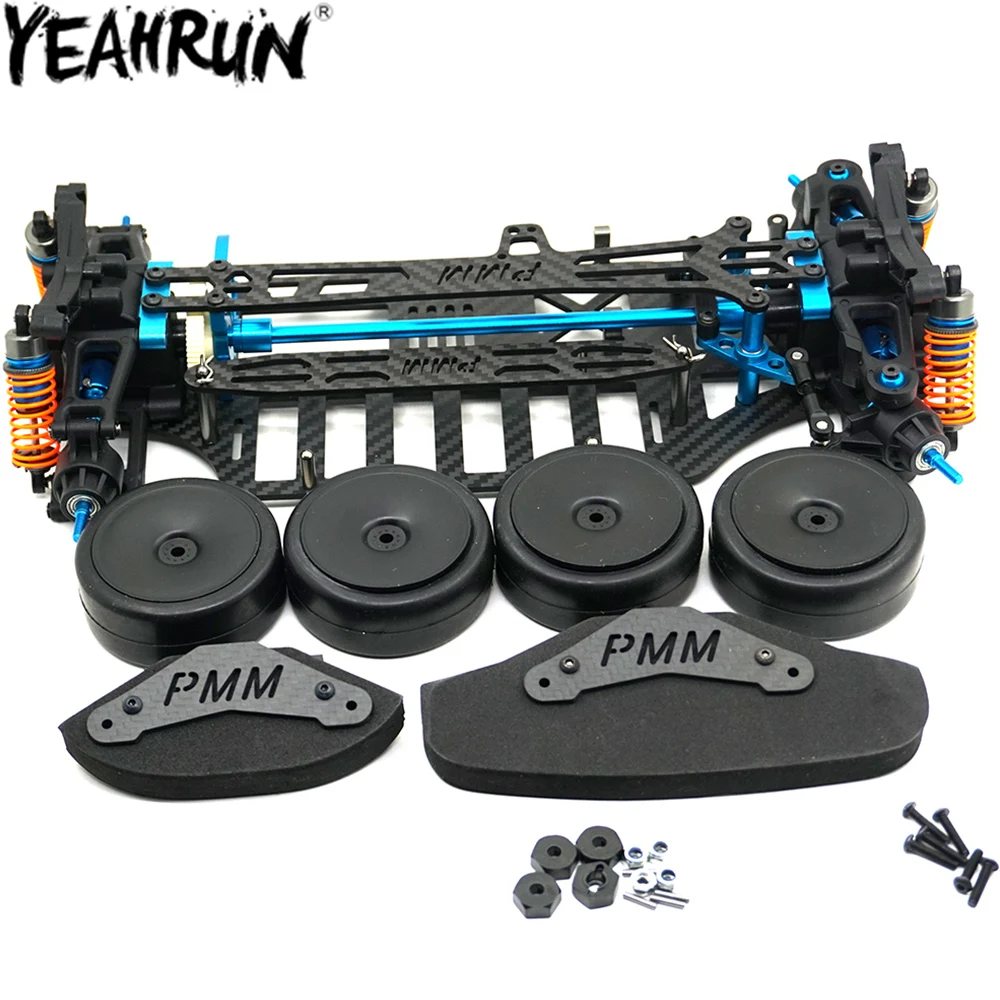 

YEAHRUN Aluminium Alloy & Carbon Shaft Drive 1/10 4WD Car Frame Chassis Body Kit for Tamiya TT01 TT01E Parts