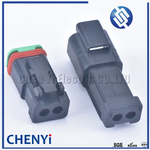 Imagen 2 del producto Conector automático de cable impermeable con sello mejorado serie DT de 2 pines negro DT06-2S DT04-2P DT06-2S-E005 DT04-2P-E005 para Deutsch