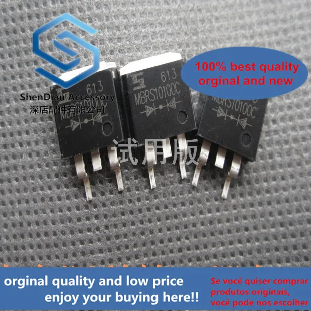 

20pcs only orginal new real sotck MBRS10100CT 10100 10A 100V TO-263 SMD Schottky