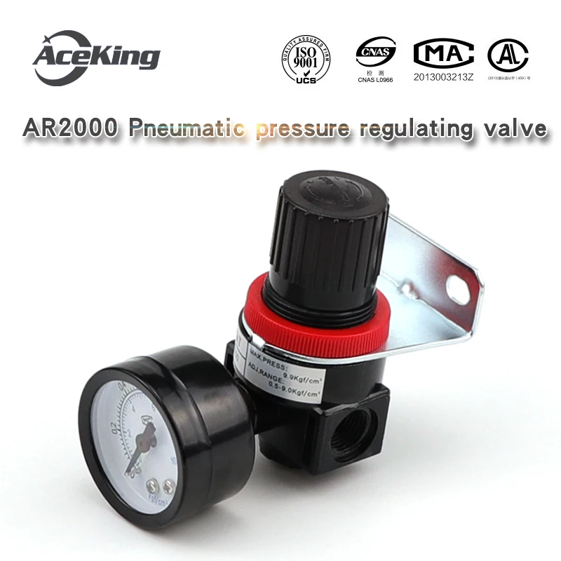 

Pressure reducing valve regulating valve ar2000 pneumatic adjustable air pressure regulating valve air source handling regulator