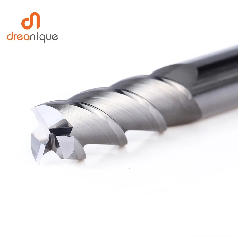 Fresa Fresa a 3 lame Lavorazione CNC Punta per percorso a spirale Lega di acciaio al tungsteno Utensile Fresa per lavorazione del legno in alluminio