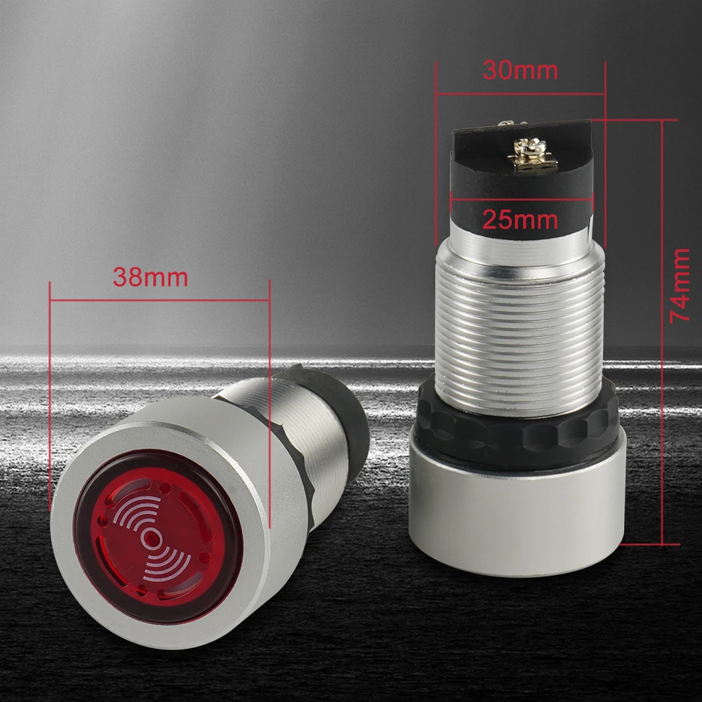 30mm Waterproof Buzzer 12V 220V Flash Alarm Signal Light for Electrical Control Panel HVAC DIY Projects Boat Red Explosion Proof