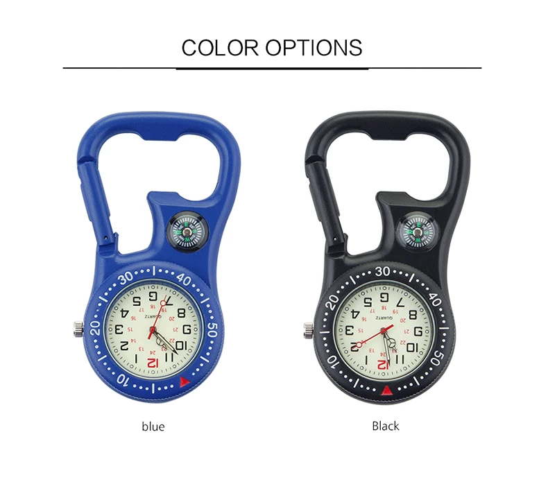 ALK Carabiner Clip Pocket Watch for Nurse Fob Hiking Climb Medical Sports Watches Vintage Clock Mountaineering Sports Equipment