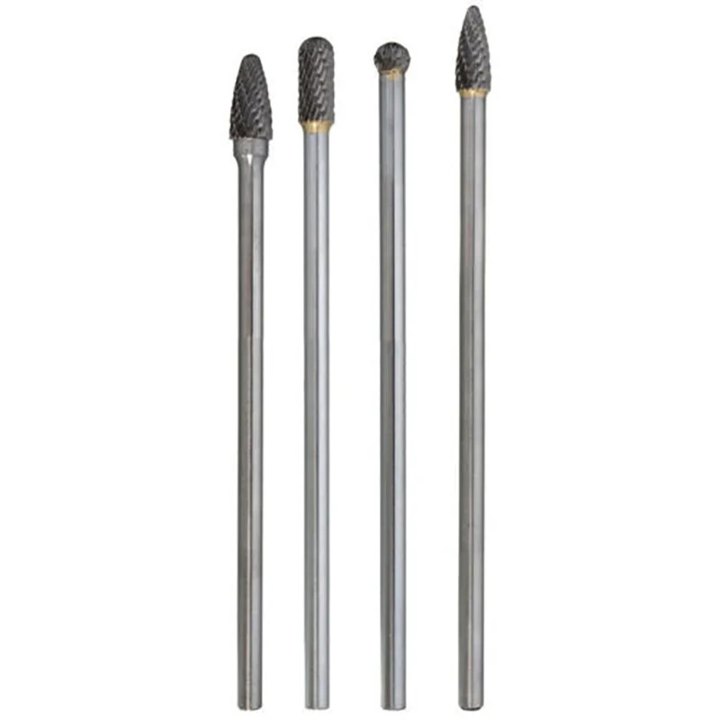 4 Dài Đạt Xoay Burr Đôi Cắt Hợp Kim Vonfram Bit 1/4 Inch Vỏ 6 Inch Bộ