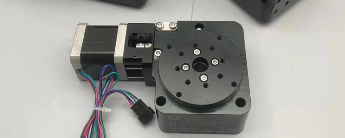 Precision electric rotating platform Indexing table R-axis hollow 360-degree turntable Indexing plate 70mm