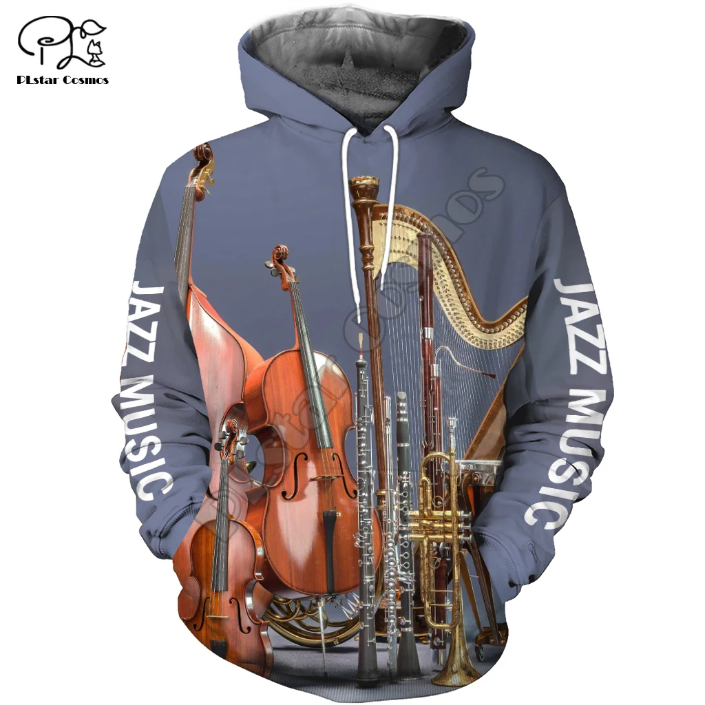 PLstar Cosmos 3DPrint Newfashion Musical Instrument Trumpeter Art Streetwear Unisex Men/Women Funny Hoodie/Sweatshirt/Zip Style2