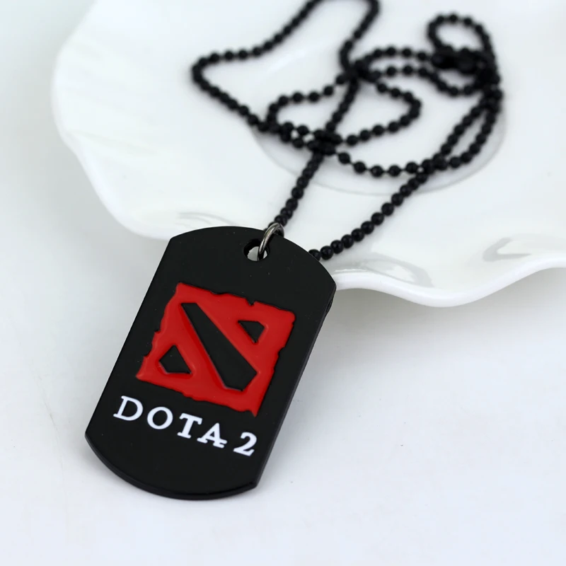 Game Series Fashion Dota2 Dota Alliance Weapon Badge Logo Pendant Necklace Jewelry Dota Dog Tag Necklace