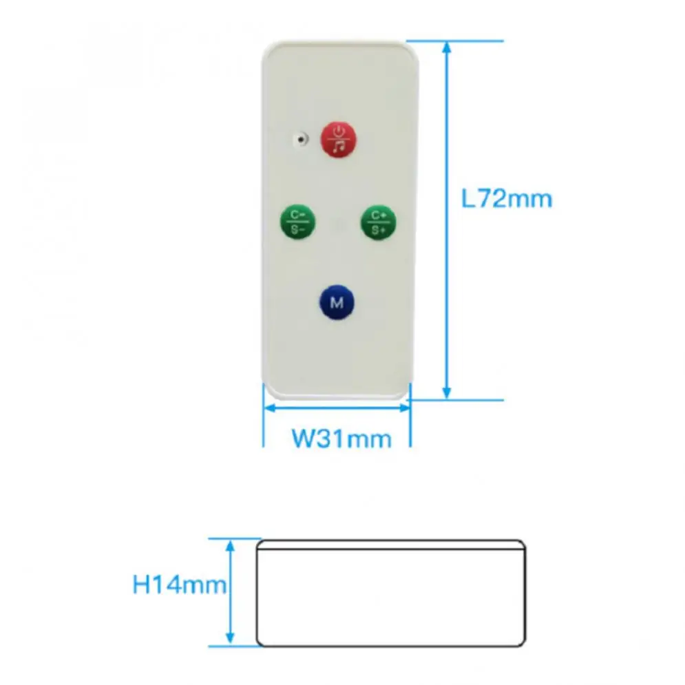 The 21Key RF LED Music Timing Controller 4 Buttons 2 Port RGB Controller for LED Strip Light