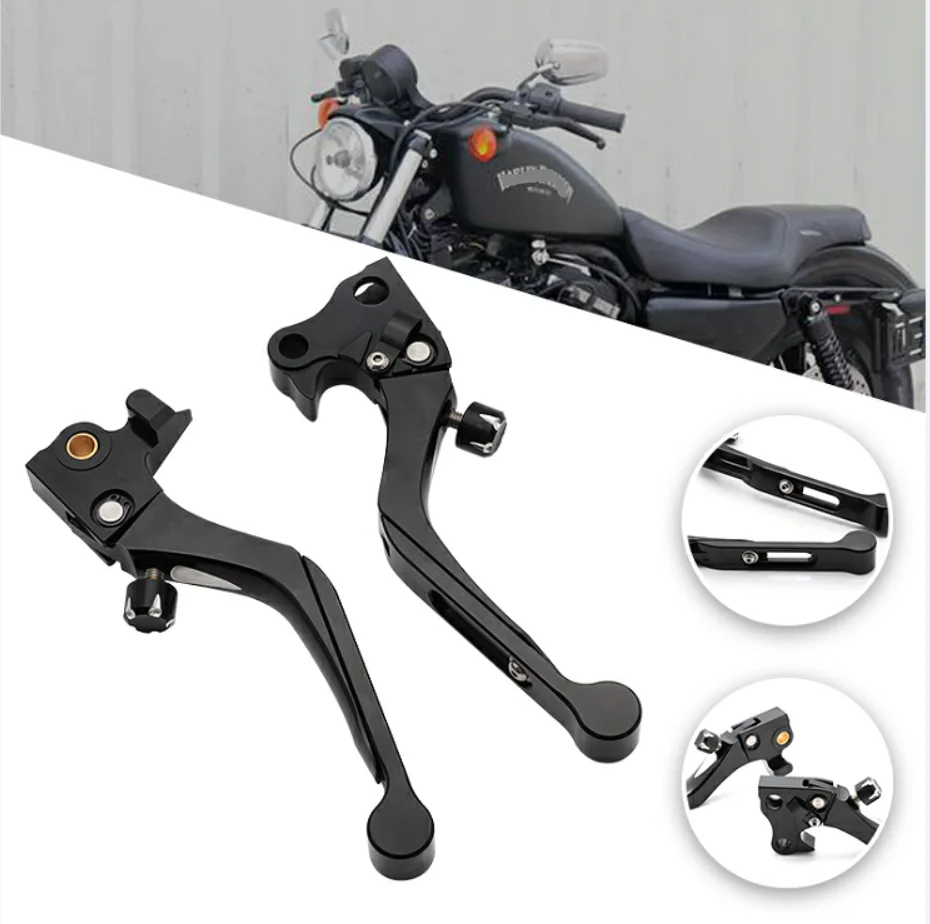 

Алюминиевая Регулируемая черная ручка тормозной муфты для мотоцикла Harley Sportster 1200 Roadster XL1200R 2004-2008