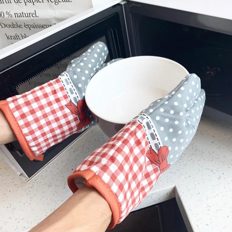 1 Pc Cotton Fashion Kitchen Pad Cooking Microwave Baking BBQ Oven Potholders Oven Mitts Kitchen Gloves Mitts