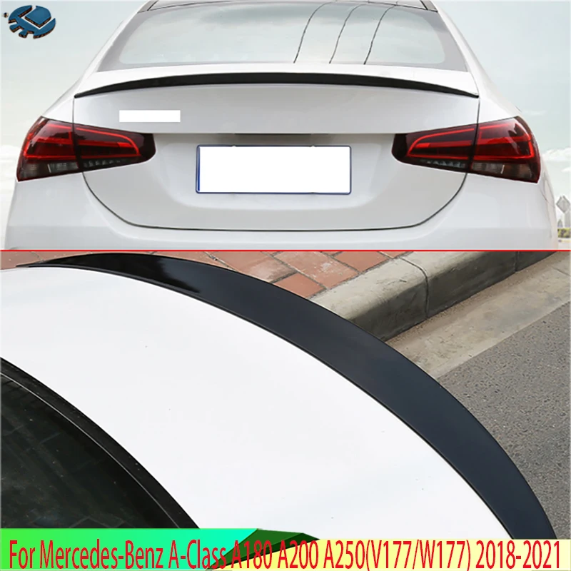 

For Mercedes-Benz A-Class A180 A200 A250(V177) 2018-2021 Car Accessories ABS Rear Spoiler Cover Trim Molding Garnish Bezel