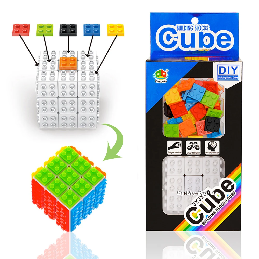 Creators Series Blocks Magico Cube Professional 3x3x3 Classical DIY Enlighten Educational Building Blocks Toys For Children Gift