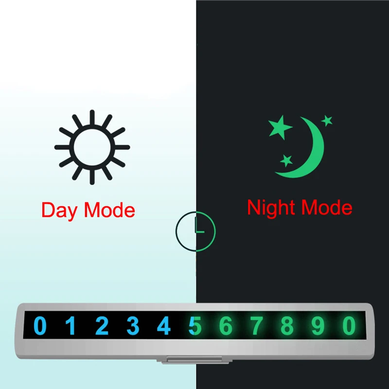 Auto Innen Telefon Anzahl Auto Parkplatz Anzahl Platte Auto Leuchtende Parkplatz Anzahl Platte Versteckte Auto Zubehör Karte