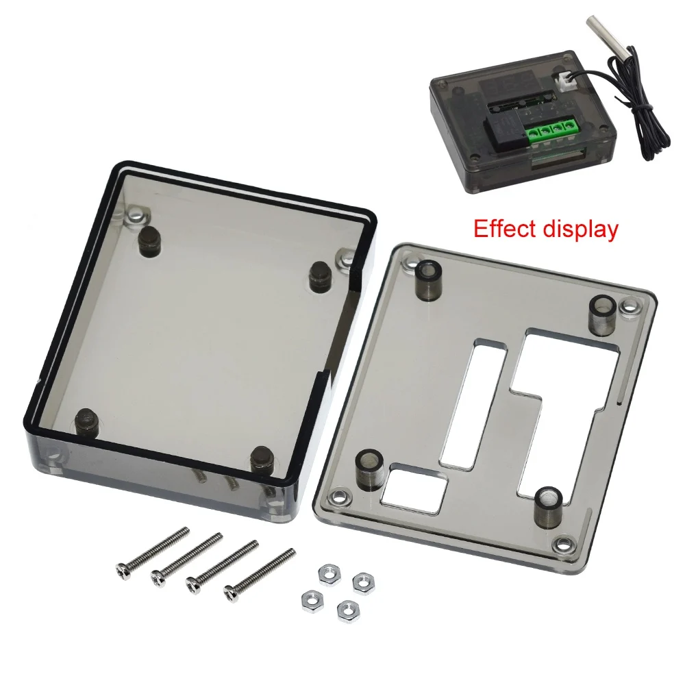 1/3 Stück W1209 DC12V Kühlthermostat Temperaturregler Schalter Temperaturregler Acrylgehäuse transparente Box – Detail 3
