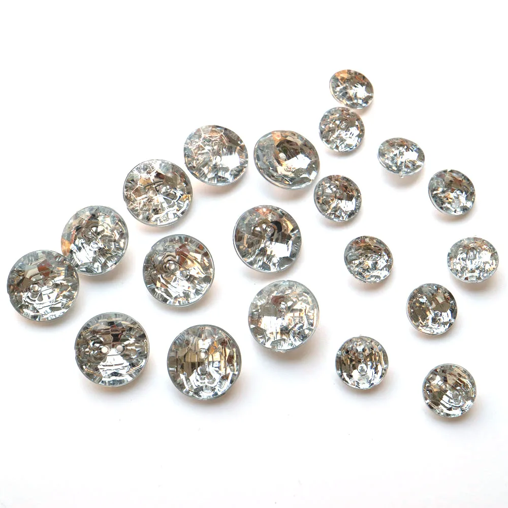 10pc/lot glass Rhinestone small buttons for coat Decorative sewing Acrylic button for cashmere Knit cardigan DIY craft supplies