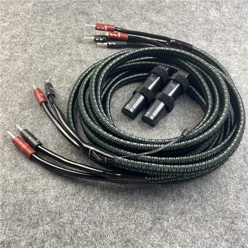 Pair Rocket 88 Speaker Cable BFA Silver Banana or Spade Plug with 72V DBS