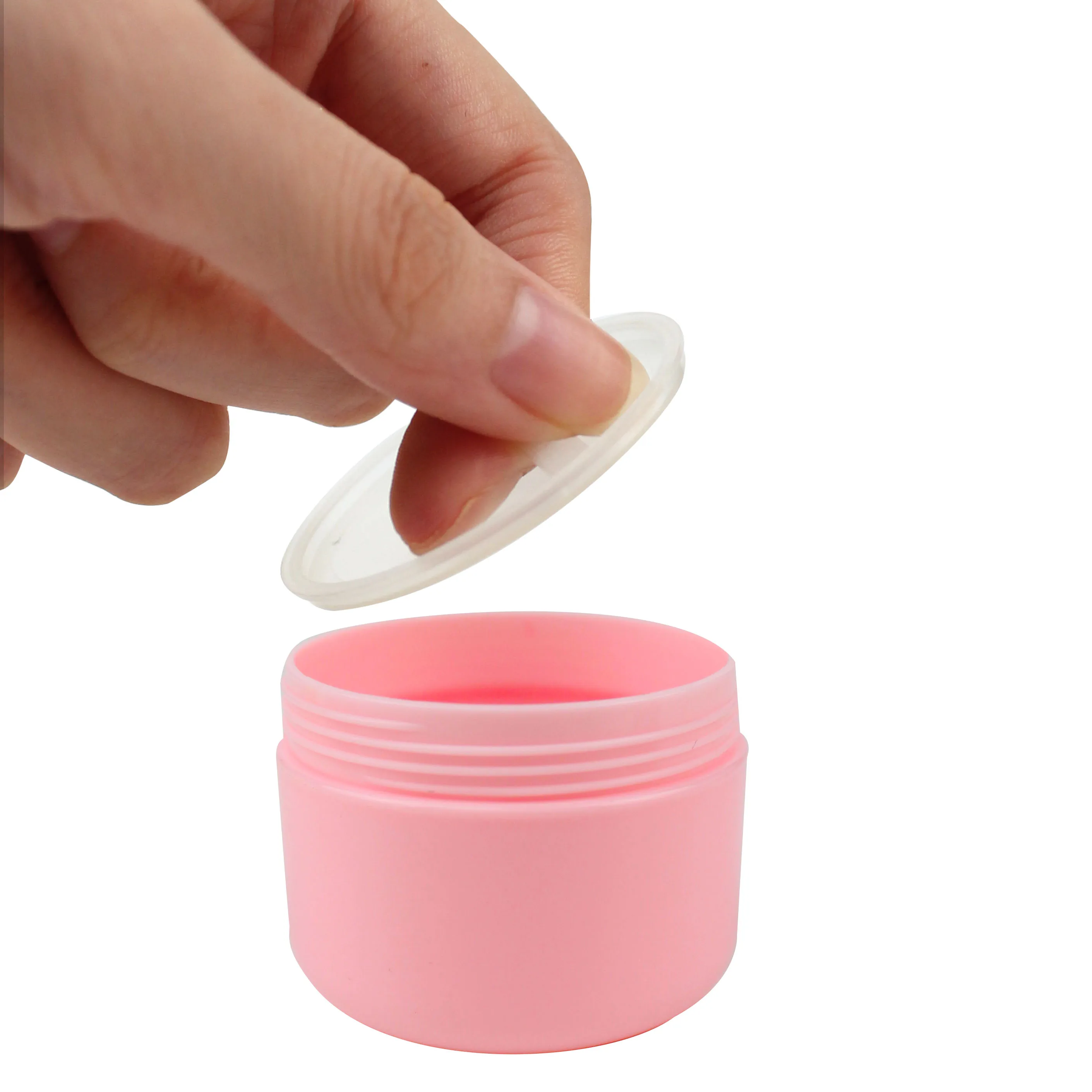 50Pcs/Set 10g 20g 30g 50g 100g Refillable Bottles Pink Plastic Empty Makeup Jar Pot Travel Face Cream Lotion Cosmetic Container