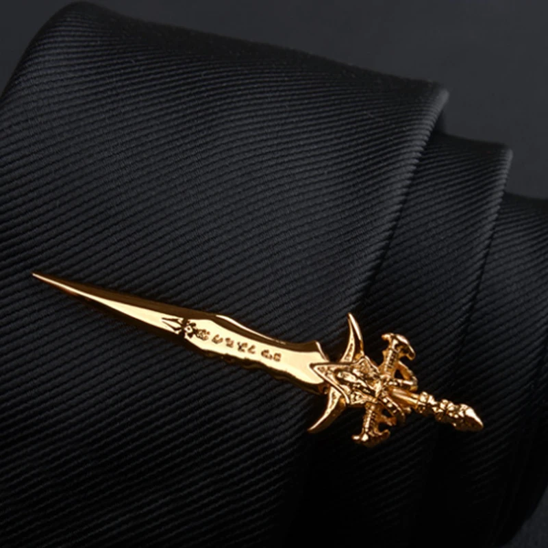 2024 Gold Silver Color Feather Guitar gun Anchor music sax Metal Tie Clip for Men Tie Bar Necktie Clips Pin Jewelry Decor