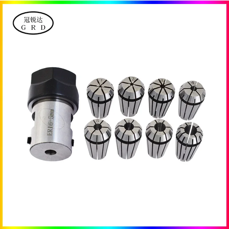 7PCS Collet + 1PCS Motor Shaft Tool Rod C16 ER11 3.175mm 4mm 5mm 6mm 7mm 8mm inner hole DIY Engraving machine er tool holder