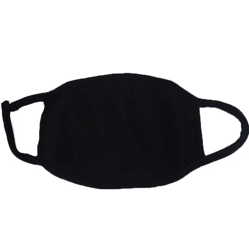 3 layers Adult Unisex Dust Mouth Cotton Mask Mascherine Lavabili Washable Black Face Mask Reusable