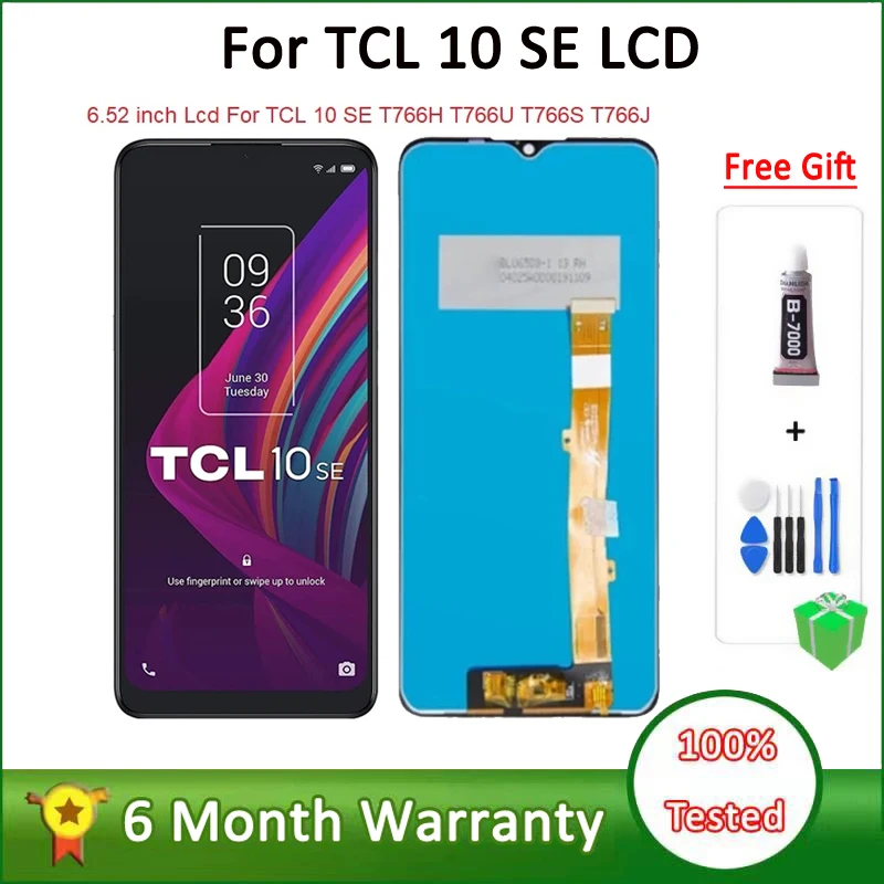 

Original 6.52 Inch LCD Display For TCL 10 SE T766H T766J T766U Touch Panel Screen Digitizer Assembly For TCL 10SE LCD Screen