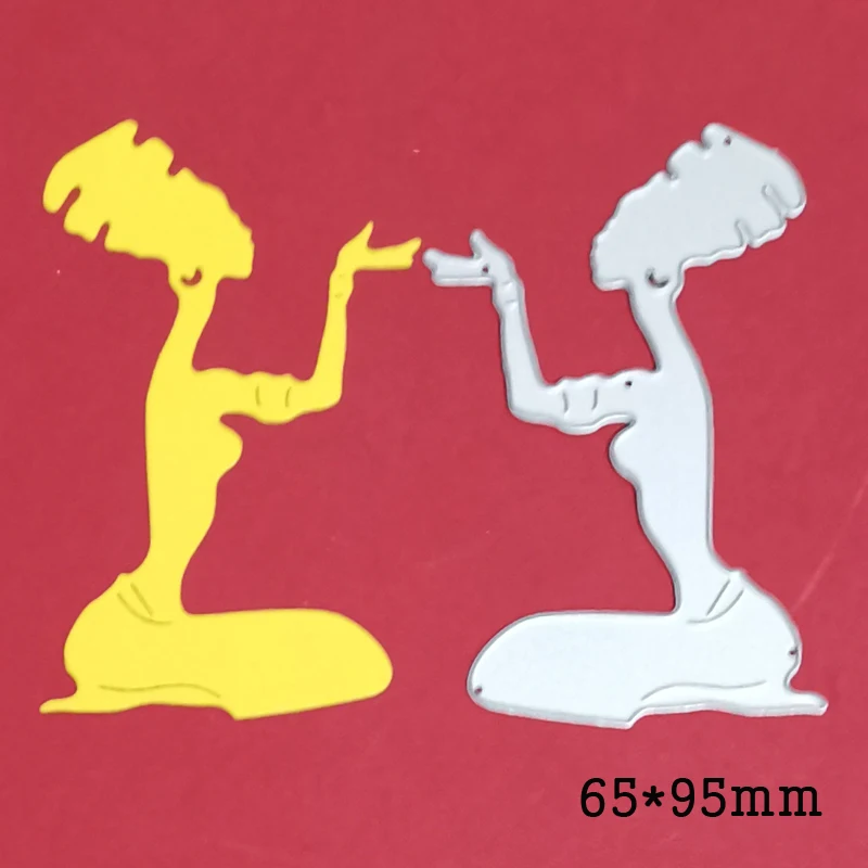 Metal Cutting Dies Women Pray Craft Die Mold Stencils for Embossing DIY Scrapbooking Paper Gifts Cards Making Die Template
